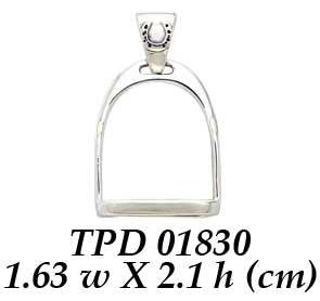 English Stirrup Silver Pendant TPD1830 - Jewelry
